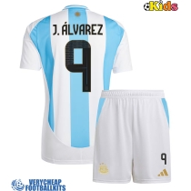 Argentina Julian Alvarez #9 Replica Home Minikit Copa America 2024 Short Sleeve (+ pants)